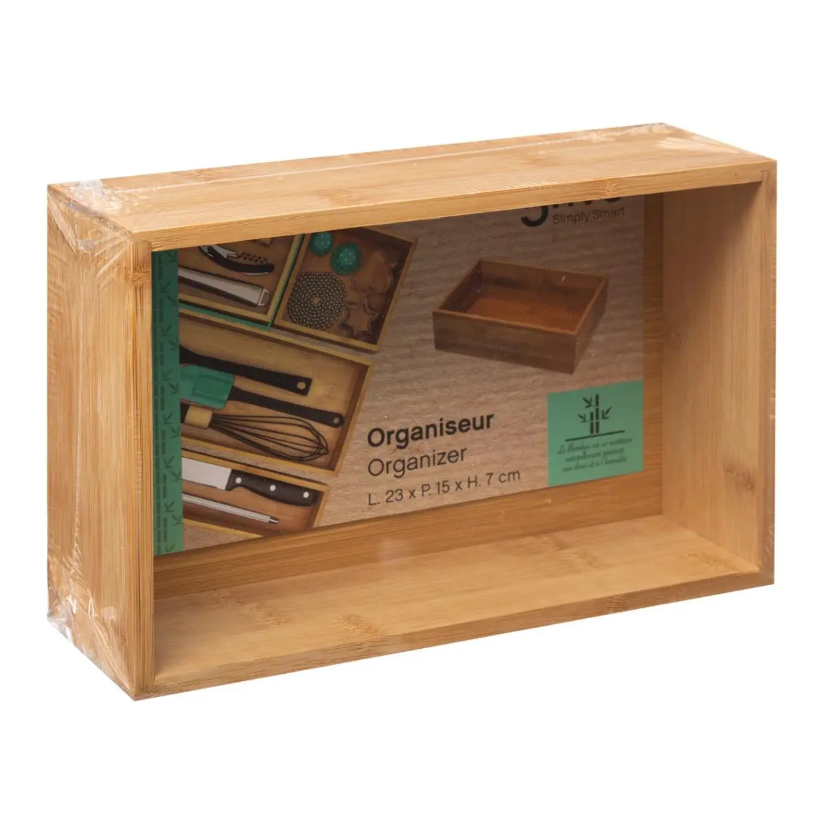Organiseur 15x23cm "Tidy Smart bambou"