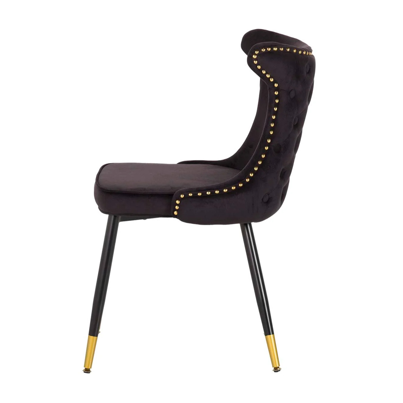 Silla Tachuelas Velvet Negro Aspen 49x54x79 Cm