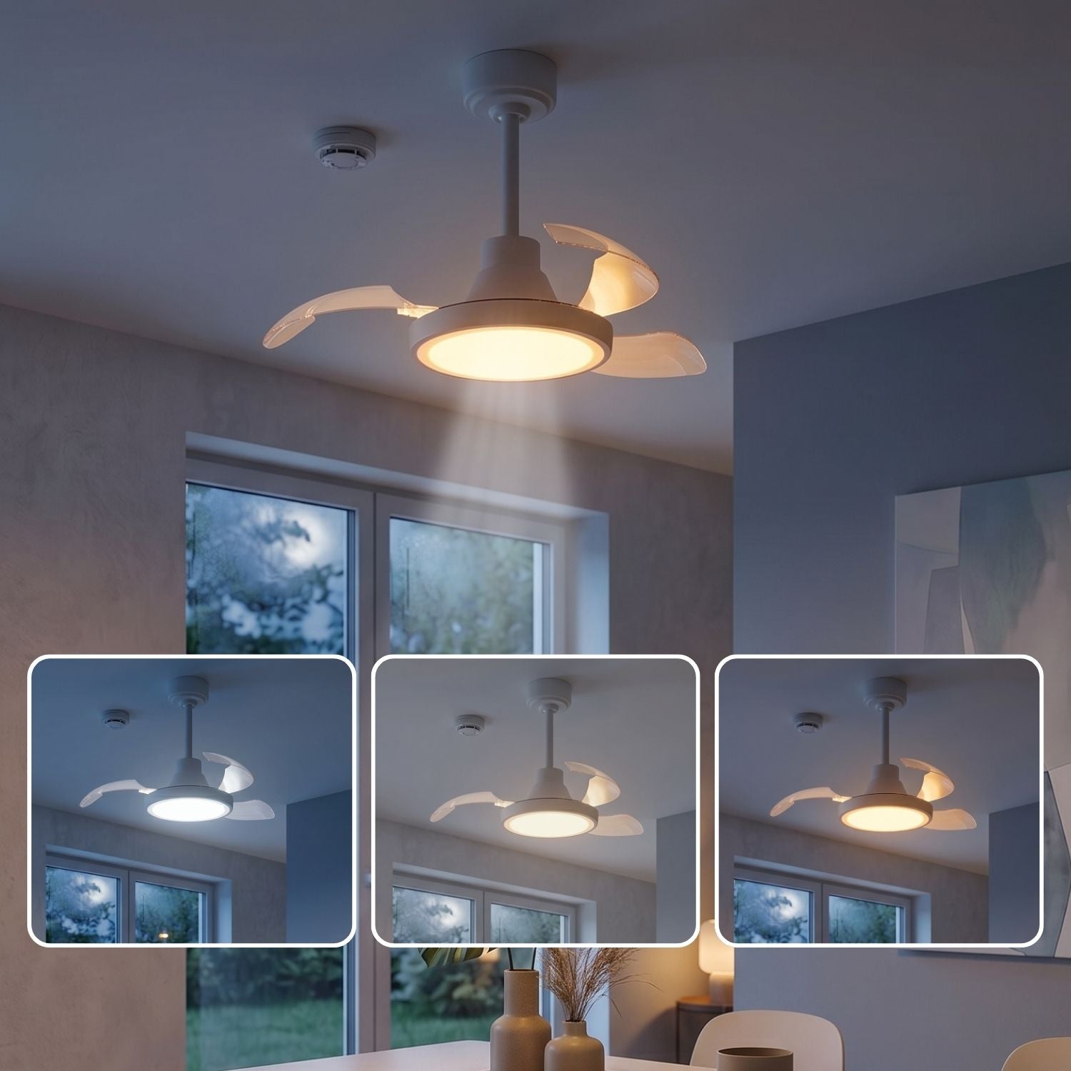 Ventilateur Plafond LED BRYSEA D63CM Bla