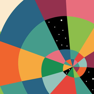 Affiche  rainbow escargot Affiche + cadre en bois - Noir