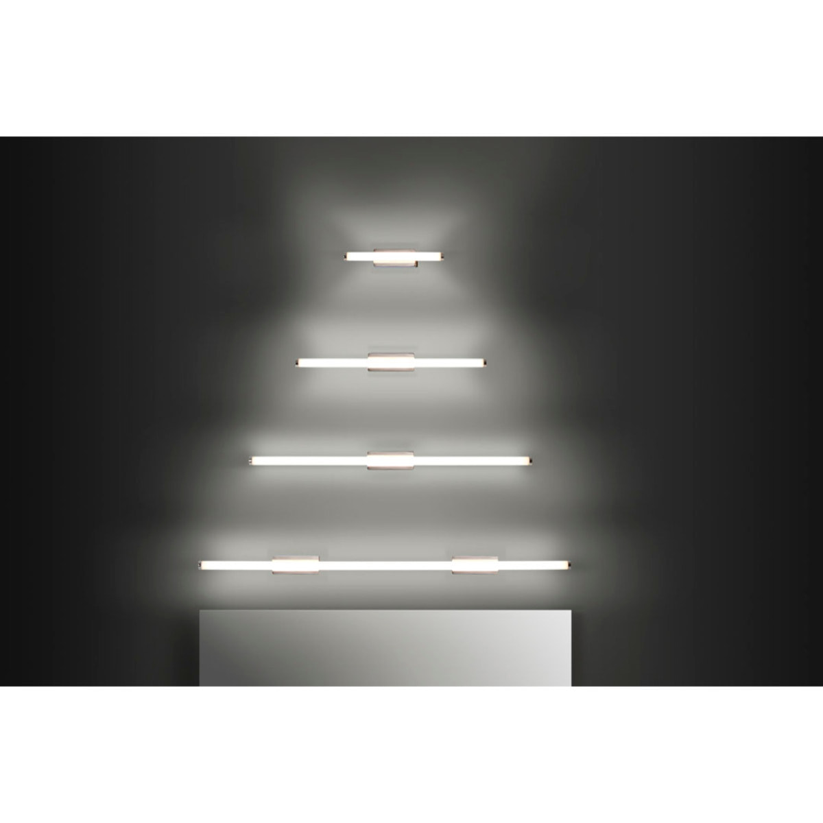 LEDS C4 Baño IP44 Toilet Slim 1232mm LED 43.6 Blanco cálido - 3000K ON-OFF Cromo 3472lm