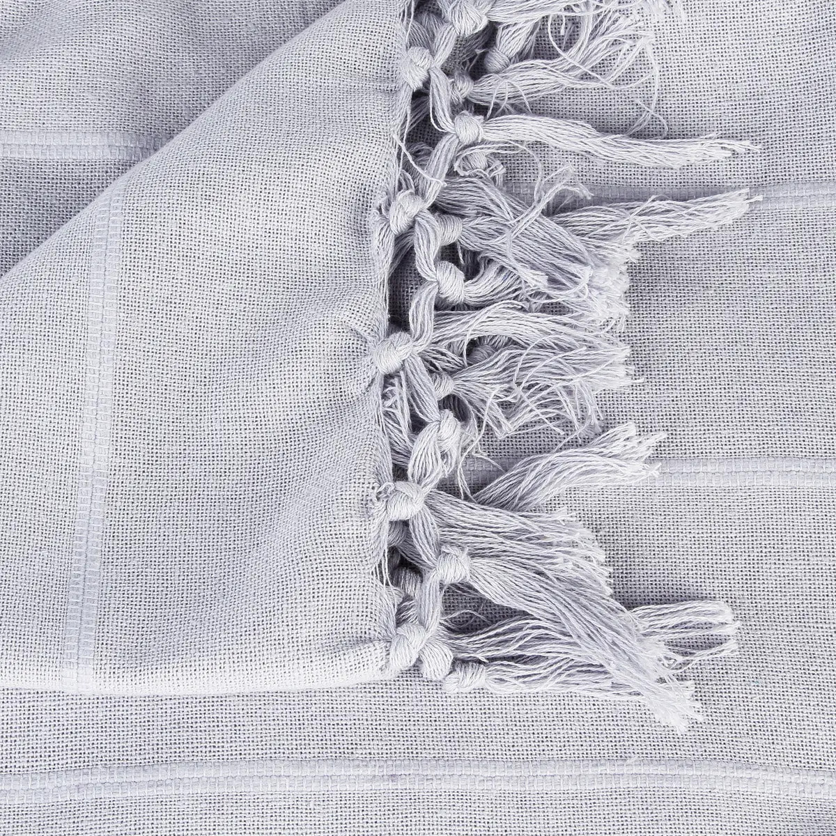 Jeté de lit coton gris souris 160x220cm