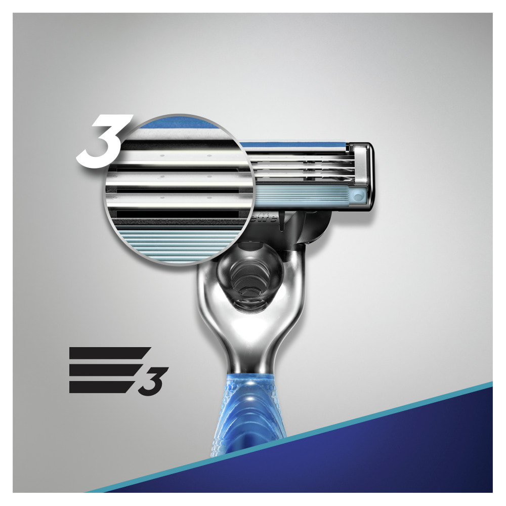 Rasoir Gillette Mach3 Start - 3 Lames - 2 Recharges De Lames Incluses