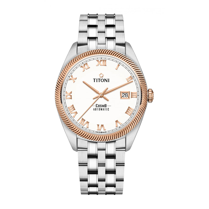 Reloj Titoni 878SRG-657 Hombre Analogico Automatico con Correa de Acero inoxidable