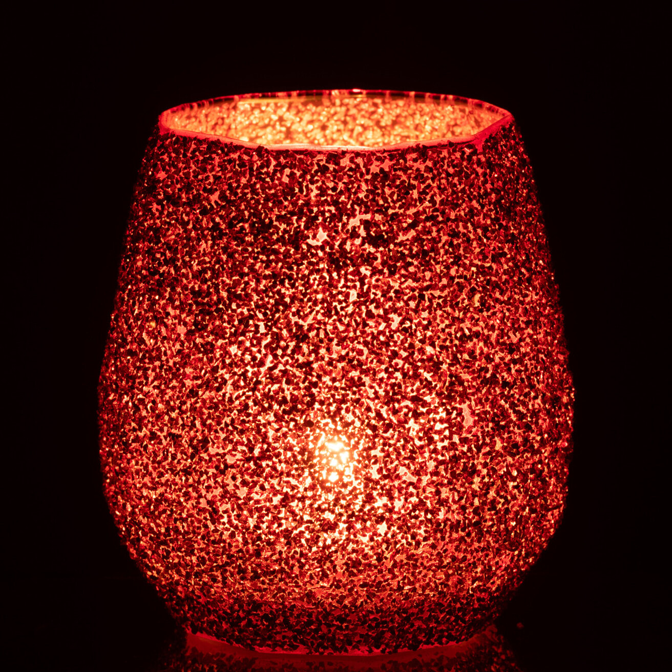 J-Line bougeoir - verre - rouge - large