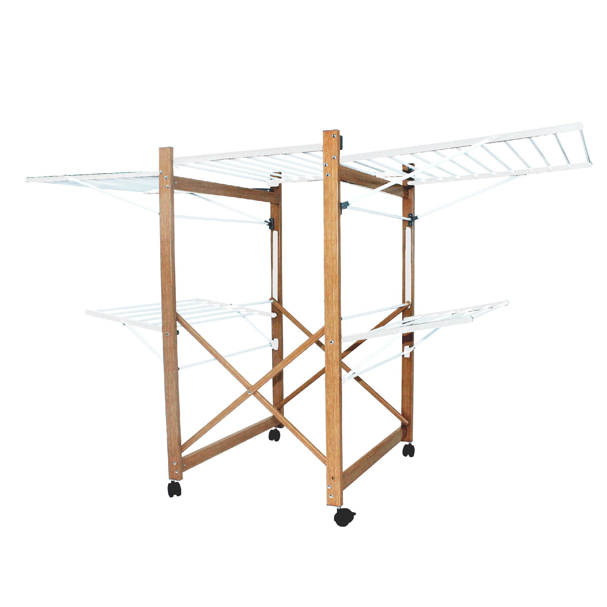 Séchoir à linge avec roulettes USHUAIA blanc 32M