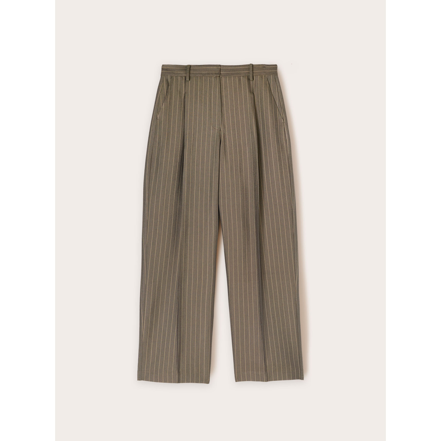 Motivi - Pantalones de pierna ancha a rayas - Gris