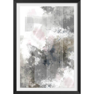 Affiche Melva Stripes Affiche + cadre en bois - Noir