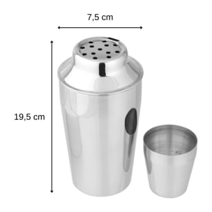 Set Shaker à cocktails en inox 400 ml et Doseur à alcool 2 cl et 4 cl Fackelmann Bar Concept