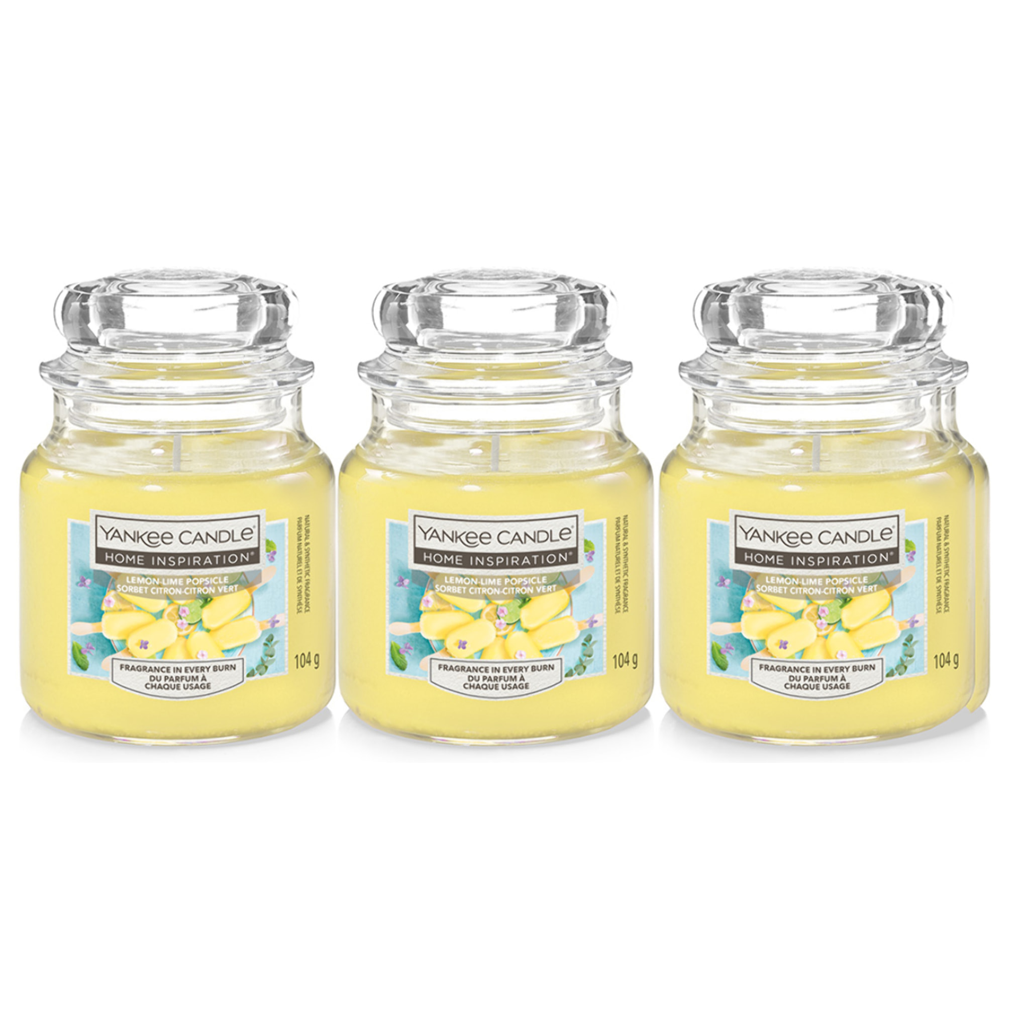 SET 3PZ CANDELA IN GIARA PICCOLA LEMON-LIME POPSICLE