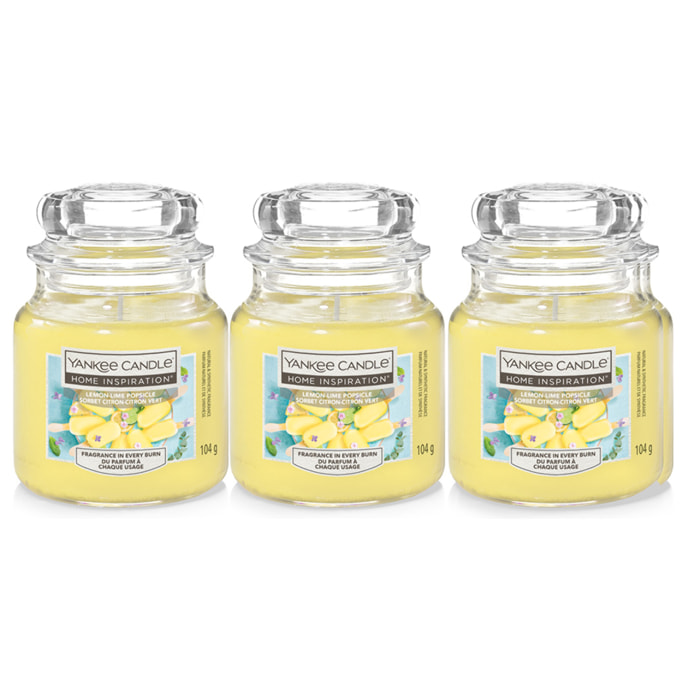 SET 3PZ CANDELA IN GIARA PICCOLA LEMON-LIME POPSICLE