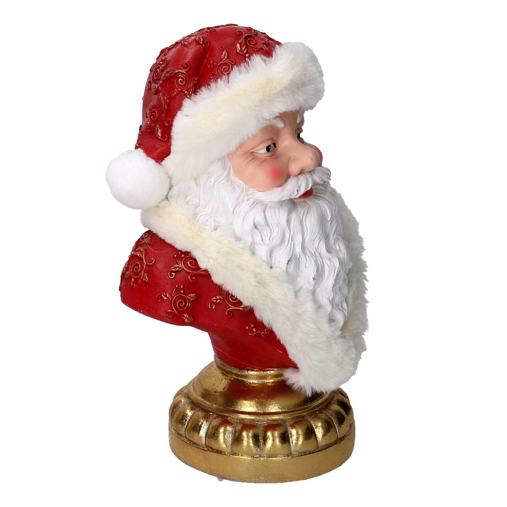 Babbo natale in resina busto rosso cm39,8x39,8h39,8