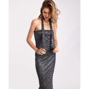 Vestido de tubo palabra de honor.