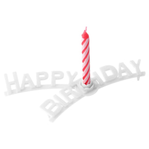 Set support "happy birthday" et 8 bougies d'anniversaire Fackelmann Rio Party