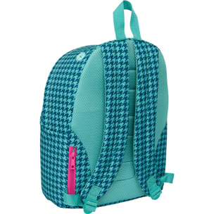 Mochila grande ordenador "pata de gallo verde"