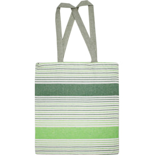 TELO MARE FOUTà CON FRANGE E CON BORSA COLORE VERDE