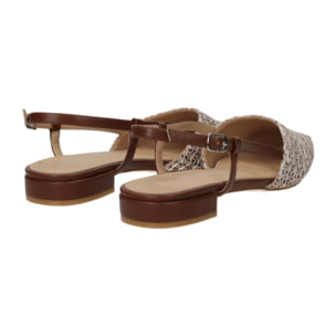 Décolleté sling back Donna Tata Italia Marrone