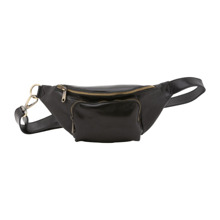 Marsupio da uomo in vera pelle - Modello False - 100% pelle - 30.0 x 15.0 x 8.5 cm