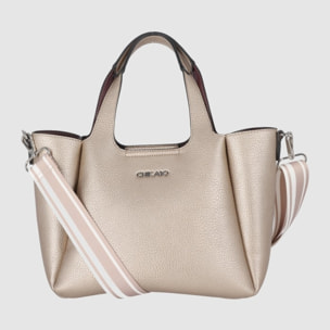 Bolso - Oro - Medida: 26 cm x 20 cm x 15 cm