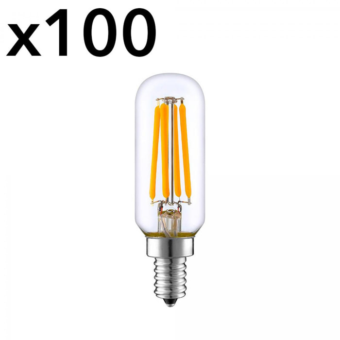 Lot de 100 ampoules filaments LED PLUTON E14 4W