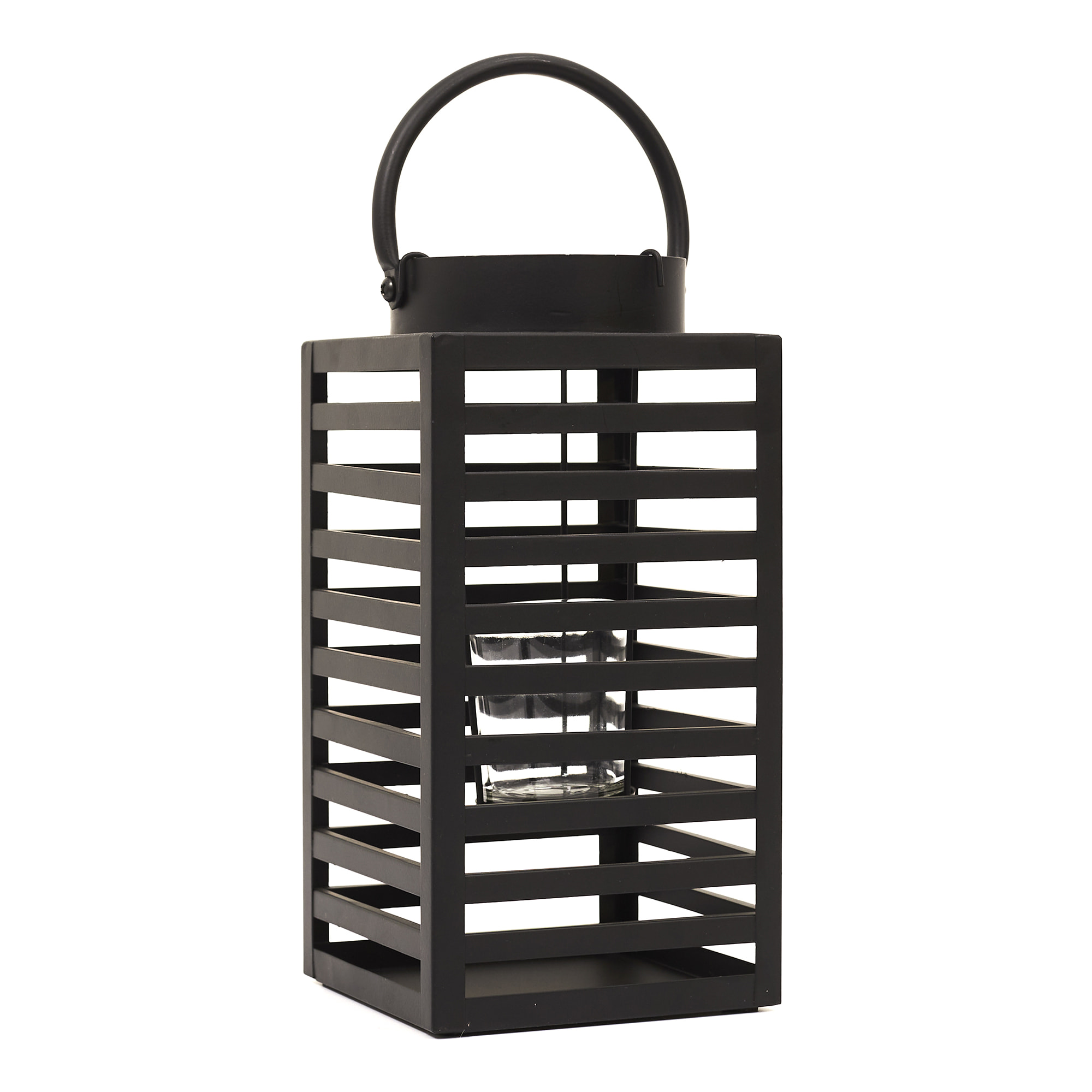 Lanterne En Metal Noir H24.5cm