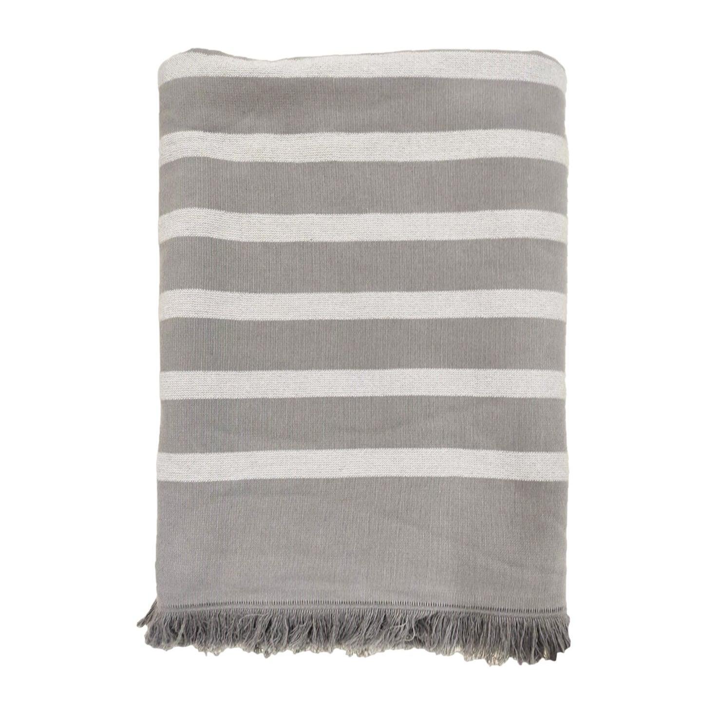 Fouta doublée éponge XL - Alanya Gris - 400g/m²