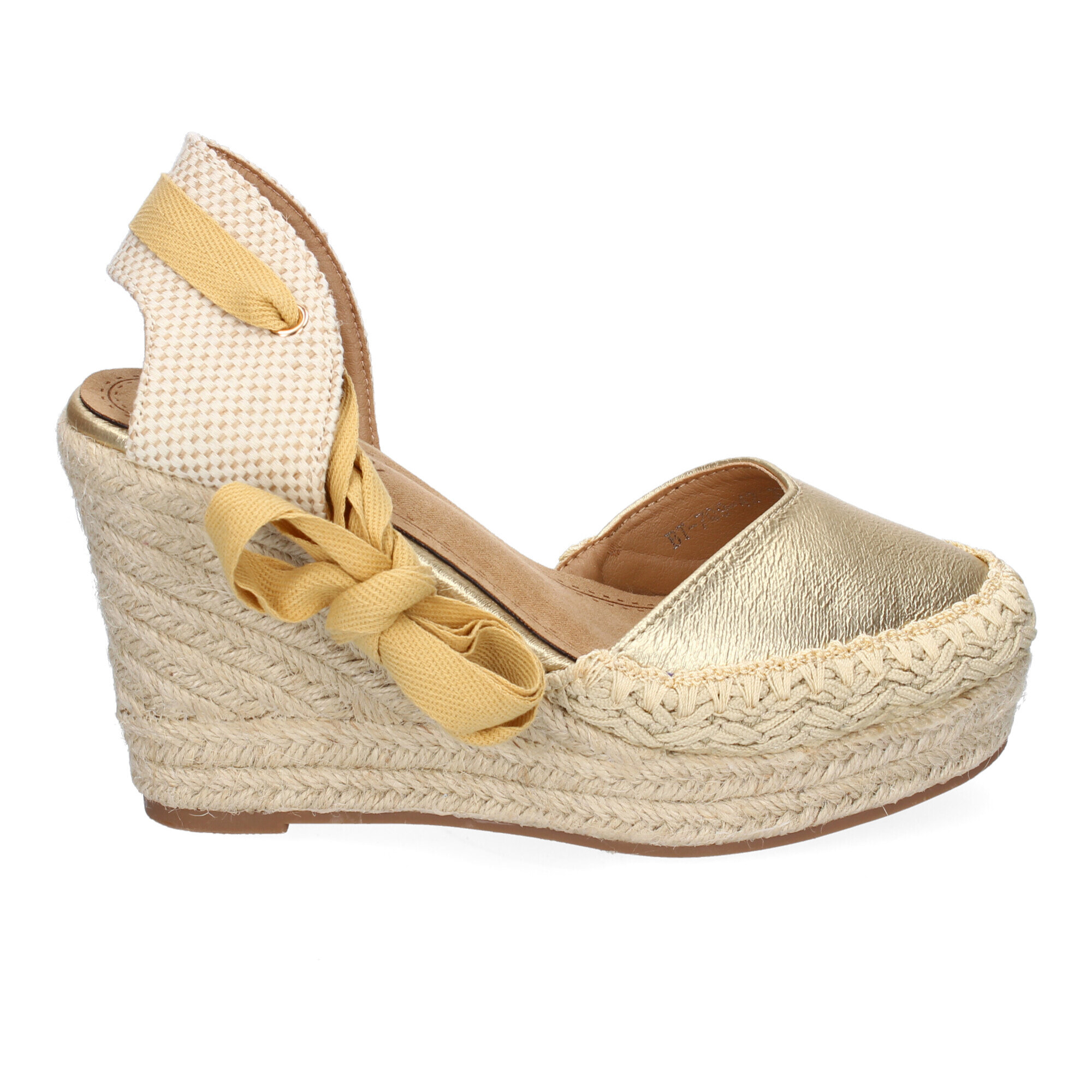 Sandalia de Mujer con Cuña de Yute, Comodas y Elegantes, Diseño Moderno con Cintas
