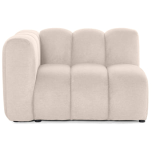 Debbie - module d'assise gauche en tissu texturé - Beige
