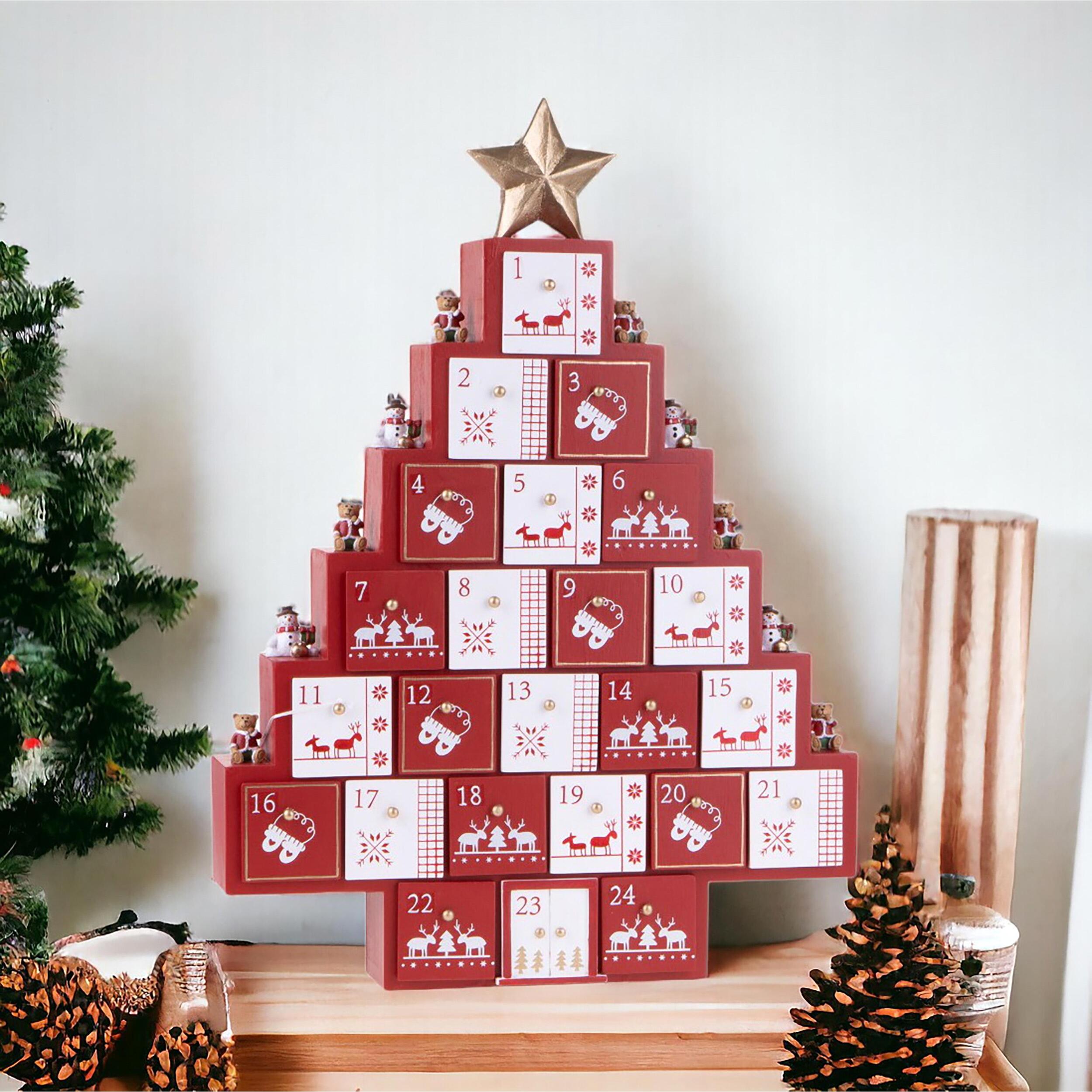 Albero nat. cal. avvento - Pezzi 1 - BIANCO - Bianchi Dino SpA