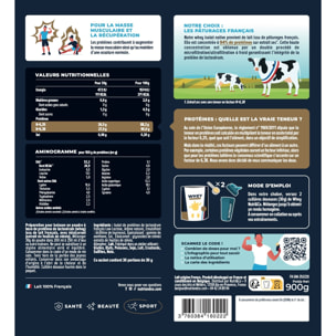 Nutri&Co Protéines Whey Isolat Native 94% en poudre - 900gr Goût Vanille