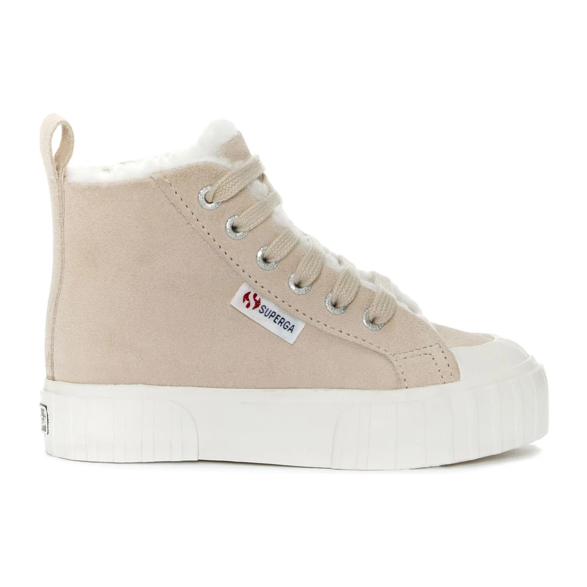 Sneakers Superga Bambino/a Beige 2696 Kids Stripe Suede
