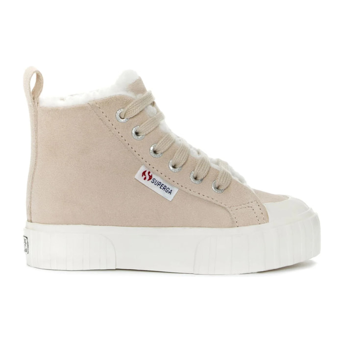 Sneakers Superga Bambino/a Beige 2696 Kids Stripe Suede