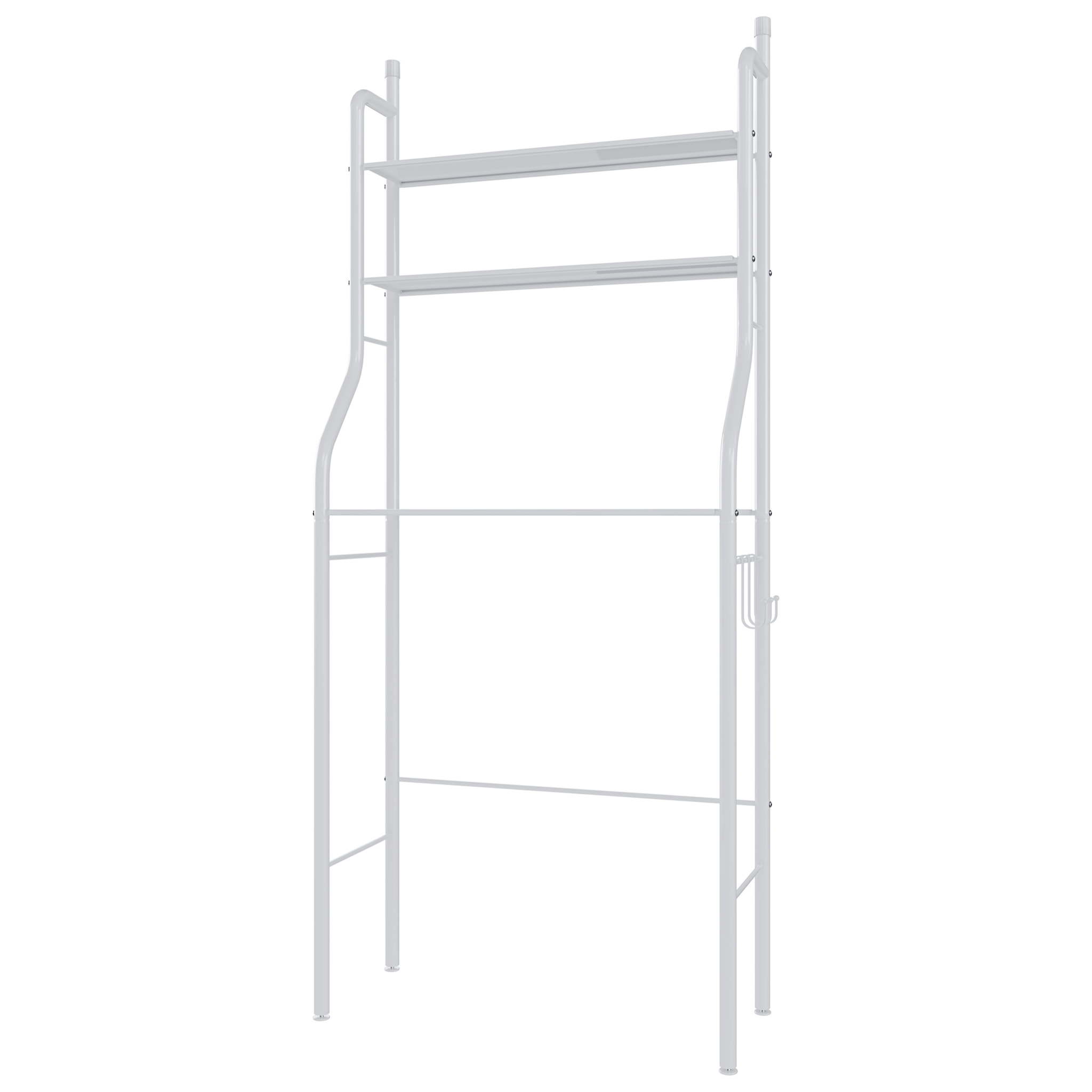 Scaffale Bagno 3 Mensole Ripiano Superiore Mobile Sopra Lavatrice Lavanderia Salvaspazio Ripiani Organizer Da Parete In Metallo 152x65x25 Cm Bianco