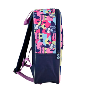 Hello Kitty Mochila Preescolar 3D. Bolsillo lateral. Espaldera acolchada.