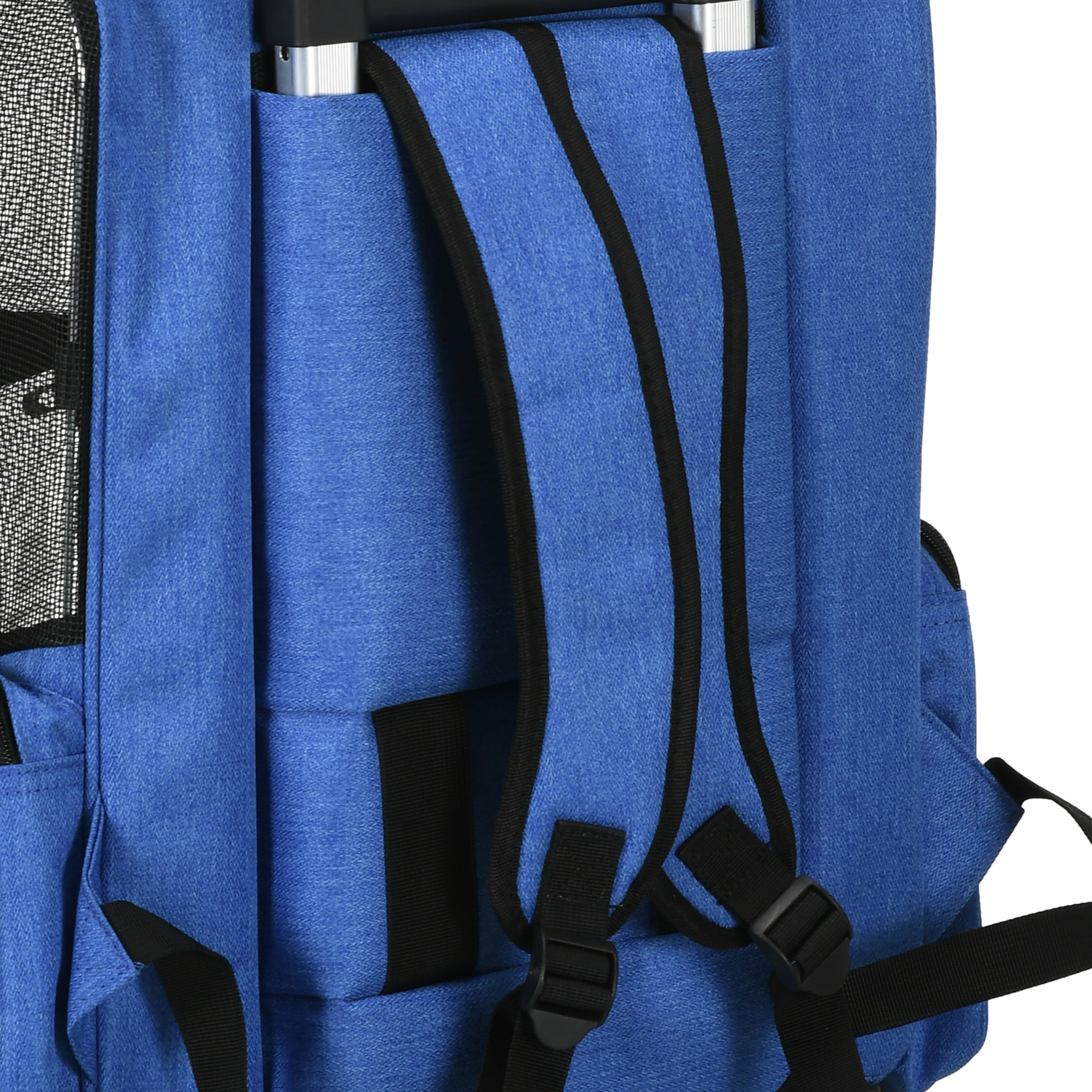 2 en 1 trolley chariot sac à dos sac de transport à roulettes pour chien chat bleu