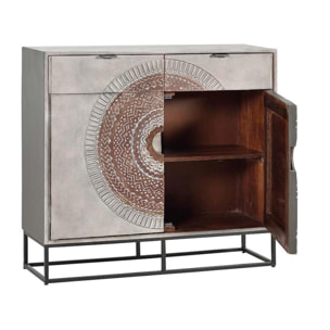 Consola - madera de mango y metal - 90x100x32cm