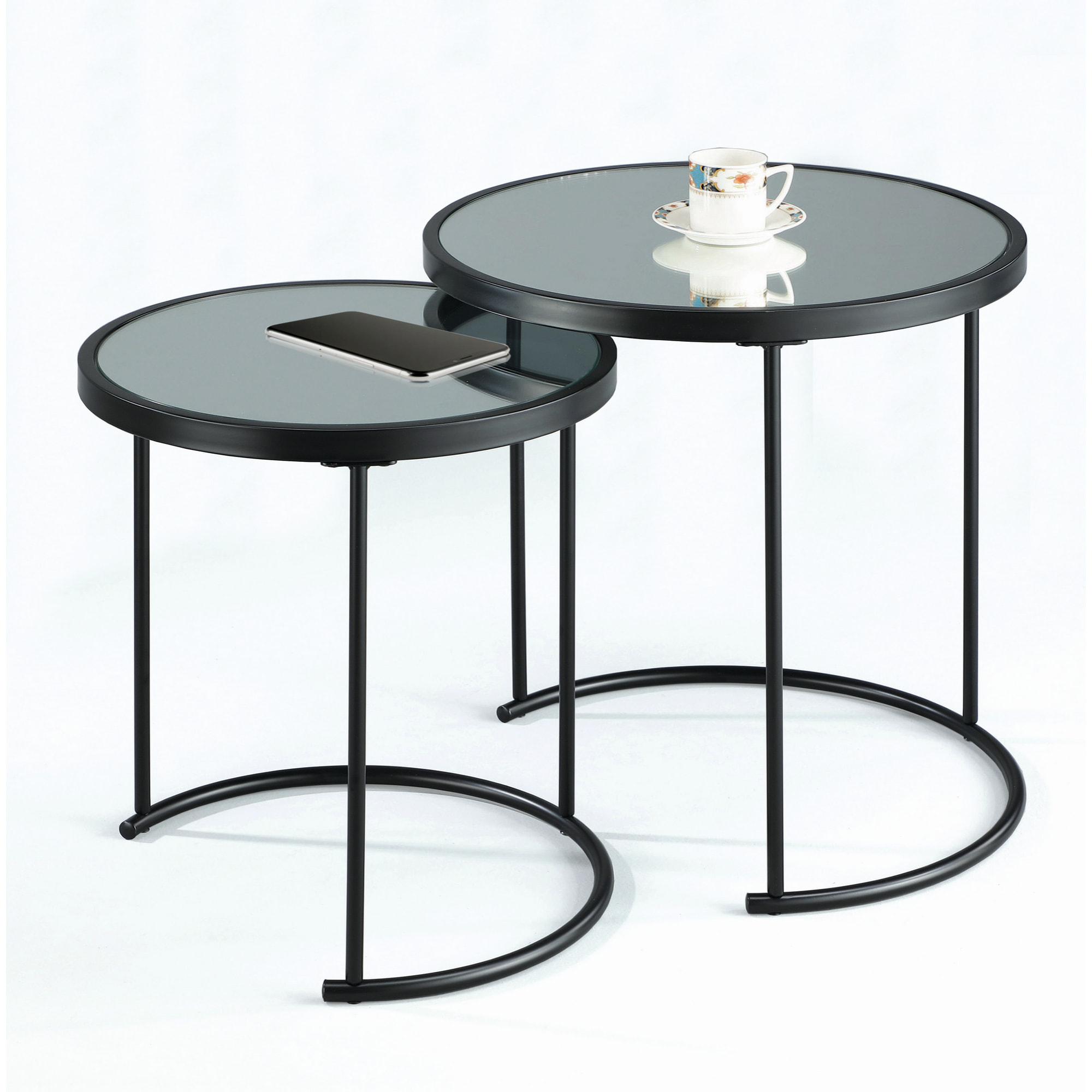 Tomasucci Ensemble de 2 tables basses GABRIEL Noir