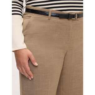 Fiorella Rubino - Pantaloni Wide Leg con cintura - Beige