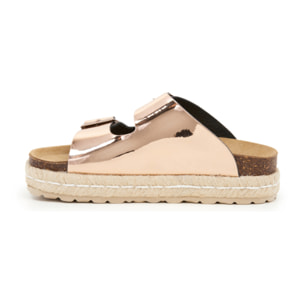 SANDALO CON ZEPPA BILLOWY ROSA