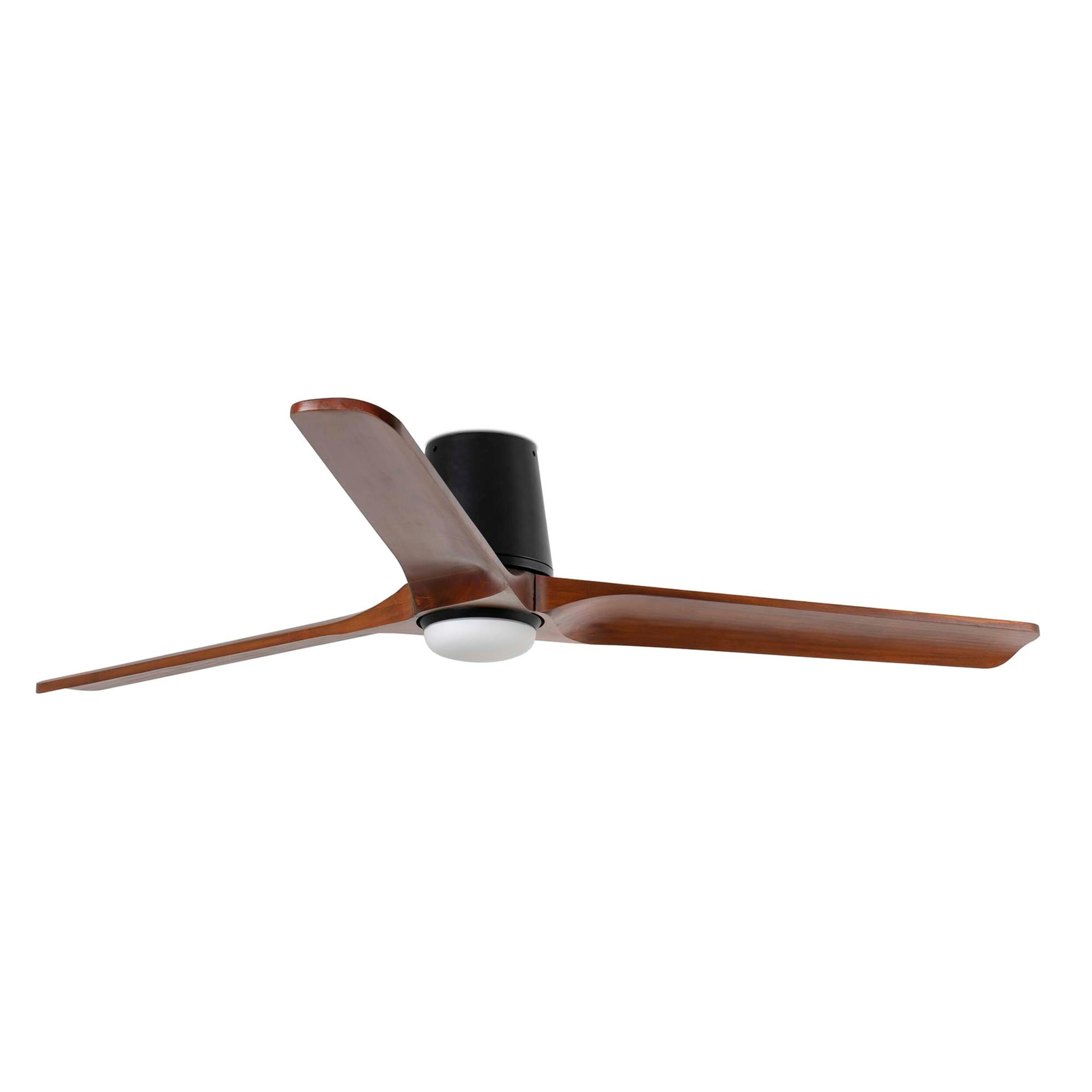HEYWOOD TUB LED L Ventilateur de plafond noir/noyer