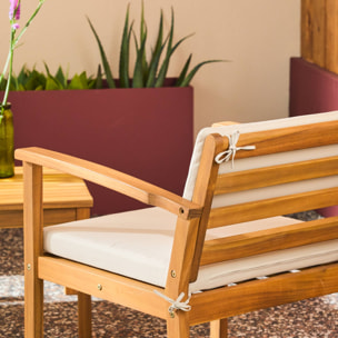 Salon de jardin bois d'acacia 4 places KOMODA