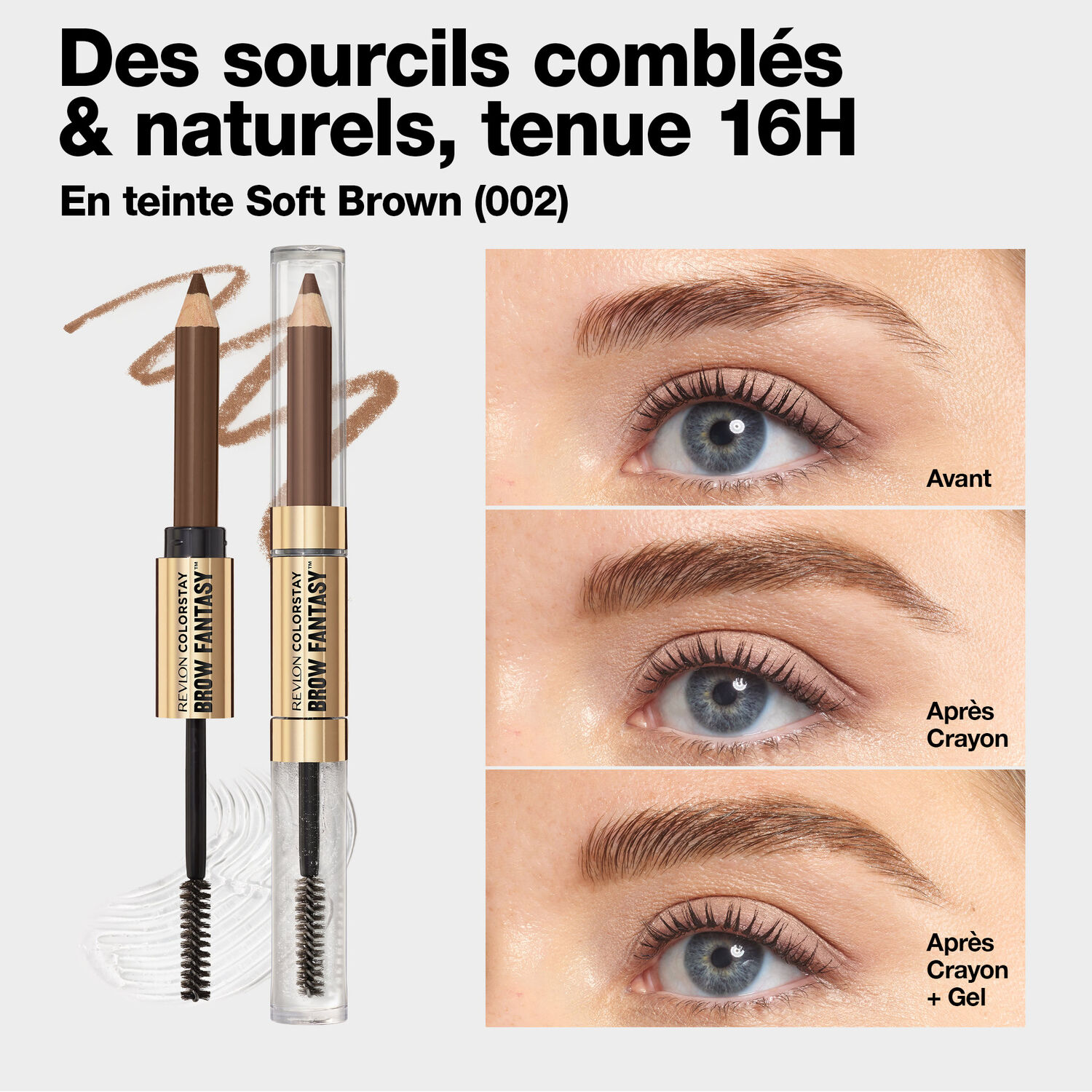 Colorstay Brow Fantasy™ - Crayon & Gel Sourcils Liftés Fini Naturel