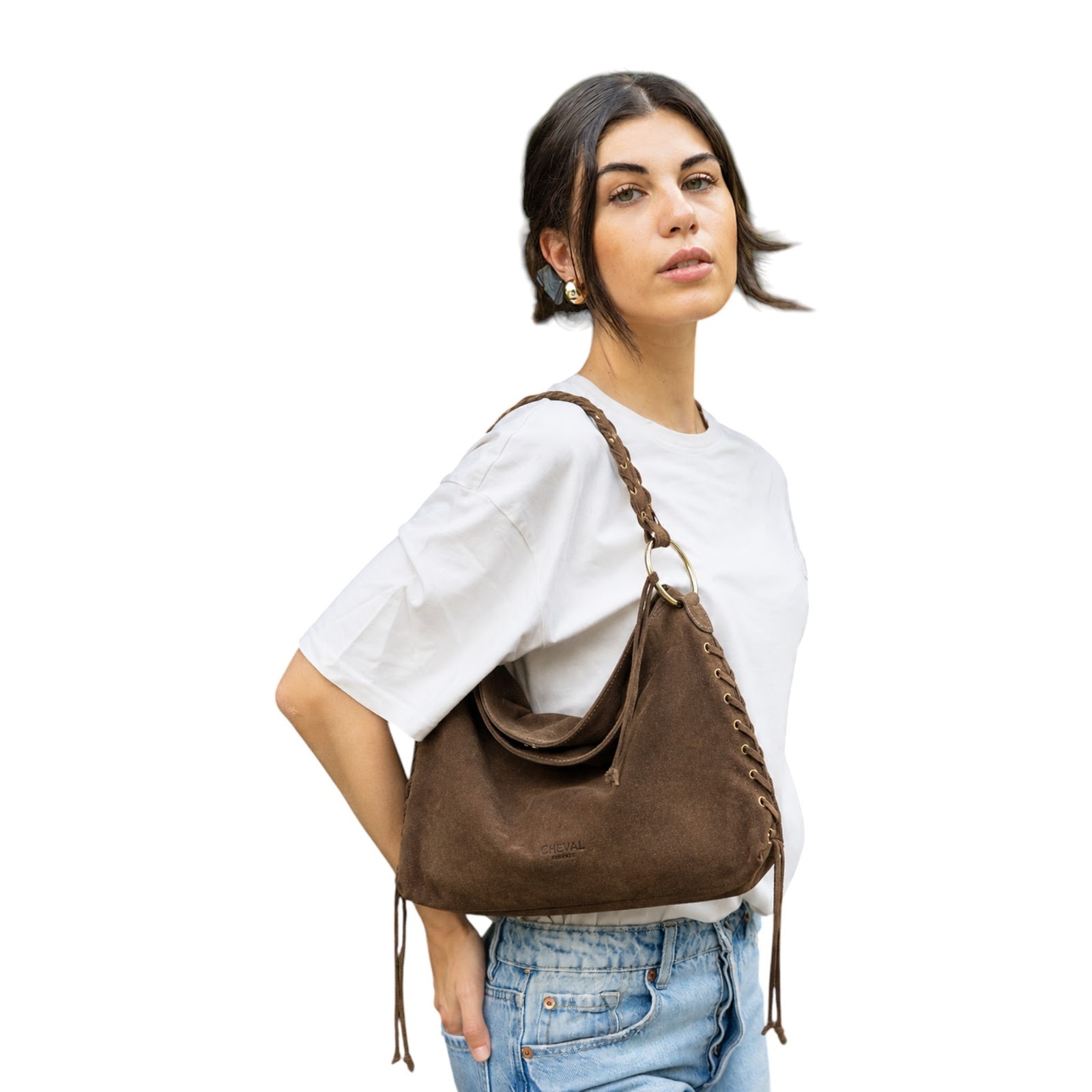 Borsa a Spalla Cheval Firenze Daisy Taupe Scuro