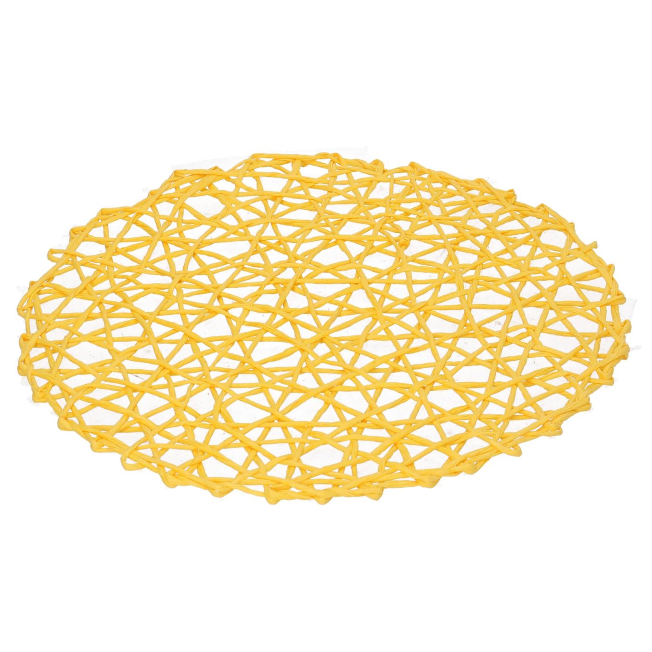 Tovaglietta in carta giallo tondo cm ø38