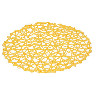 Tovaglietta in carta giallo tondo cm ø38