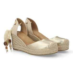 Sandalia valenciana cuña yute para mujer