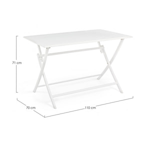 Tavolo ELIN pieghevole bianco 110x70 cm