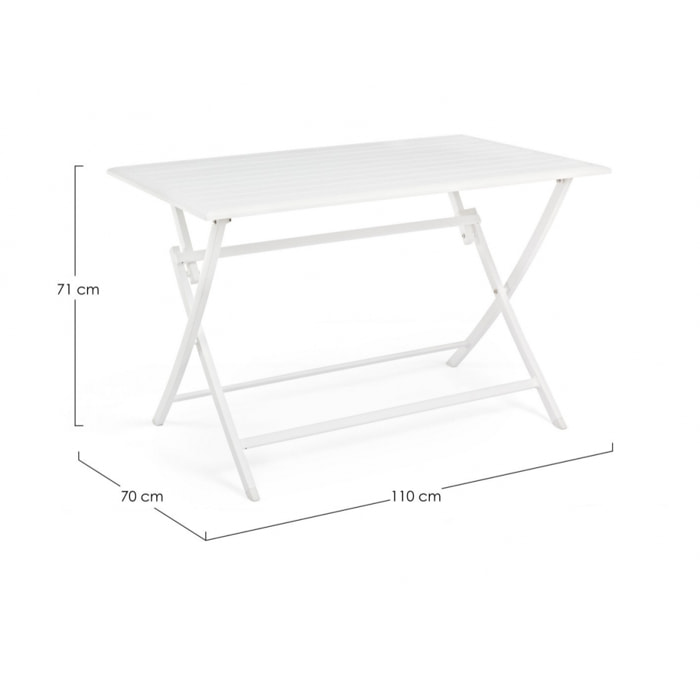 Tavolo ELIN pieghevole bianco 110x70 cm