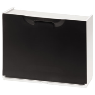 Pack de 3 zapateros color blanco y zapatero en color negro de polipropileno