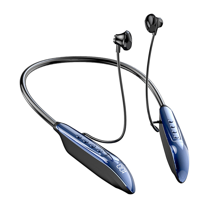 Cuffie M-518 con Bluetooth 5.3 e schermo digitale con slot per scheda.